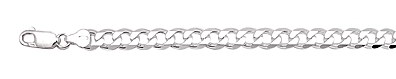 sterling silver 7mm curb chain 2AH31