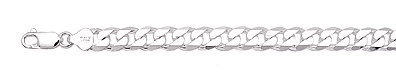 sterling silver 8mm curb chain 2AH32