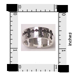Sterling Silver cross band ring 41AT179