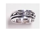 sterling silver spinner ring style 45AT357