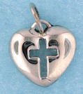 sterling silver heart pendant A7061987
