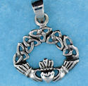 Sterling silver Claddagh pendant style A767-117