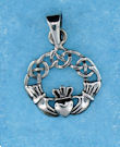Sterling silver Claddagh pendant style A767-74