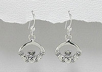 Sterling silver Claddagh earrings style A767-78