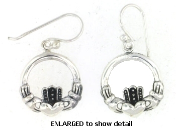 model ACDC0001 claddagh earrings enlarged view