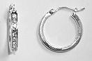 sterling silver cz hoop earring style ACZ528