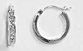 sterling silver cz hoop earring style ACZ529