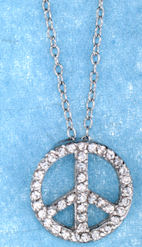 sterling silver CZ necklace ACZN659