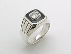 sterling silver cz band ring style AD0036
