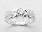 sterling silver cz band ring style AD03