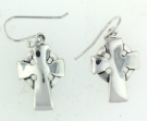 sterling silver cross earrings AEP-077