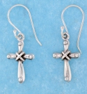 sterling silver cross earrings style AHSE0054