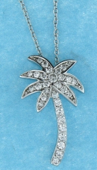 sterling silver CZ necklace ANP20622