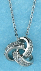sterling silver CZ necklace ANP21084
