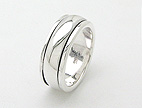 sterling silver plain spinner ring style AR0014