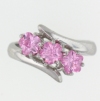 sterling silver Cubic Zirconia ring CZ0002 Pink
