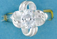 sterling silver Cubic Zirconia ring CZ0003 Clear