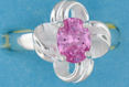 sterling silver Cubic Zirconia ring CZ0003 Pink