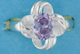 sterling silver Cubic Zirconia ring CZ0003 Purple