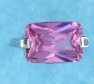 sterling silver Cubic Zirconia ring CZ0004 Pink