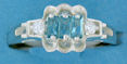 sterling silver Cubic Zirconia ring CZ0006 Blue