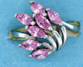 sterling silver Cubic Zirconia ring CZ0009 Pink