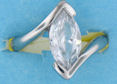 sterling silver Cubic Zirconia ring CZ0013 Clear