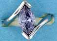 sterling silver Cubic Zirconia ring CZ0013 Purple
