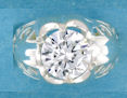 sterling silver Cubic Zirconia ring CZ0034 Clear