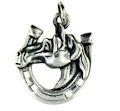 sterling silver horse pendant WHP0365