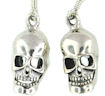 sterling silver skull earrings WSE1087